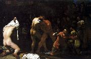 Michiel Sweerts Wrestling match France oil painting artist